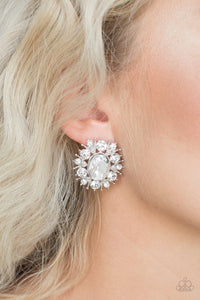 Serious Star Power White Earring