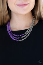 Load image into Gallery viewer, Turn Up The Volume Purple Necklace