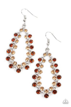 Load image into Gallery viewer, Its About to GLOW Down Brown Earring