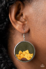 Load image into Gallery viewer, Sun-Kissed Sunflowers Green Earring