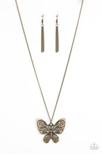 Load image into Gallery viewer, Butterfly Boutique Brass Necklace