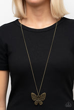 Load image into Gallery viewer, Butterfly Boutique Brass Necklace
