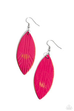 Load image into Gallery viewer, Leather Lounge Pink Earring