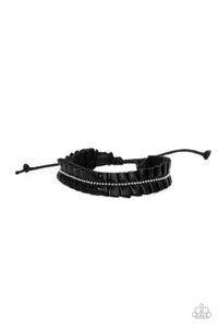 Hard to PLEATS Black Bracelet