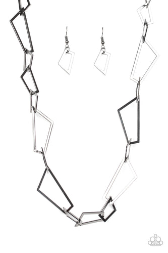 Shattering Records Black Necklace