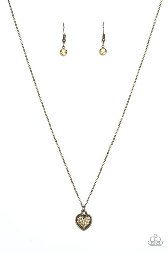 Fierce Flirt Brass Necklace