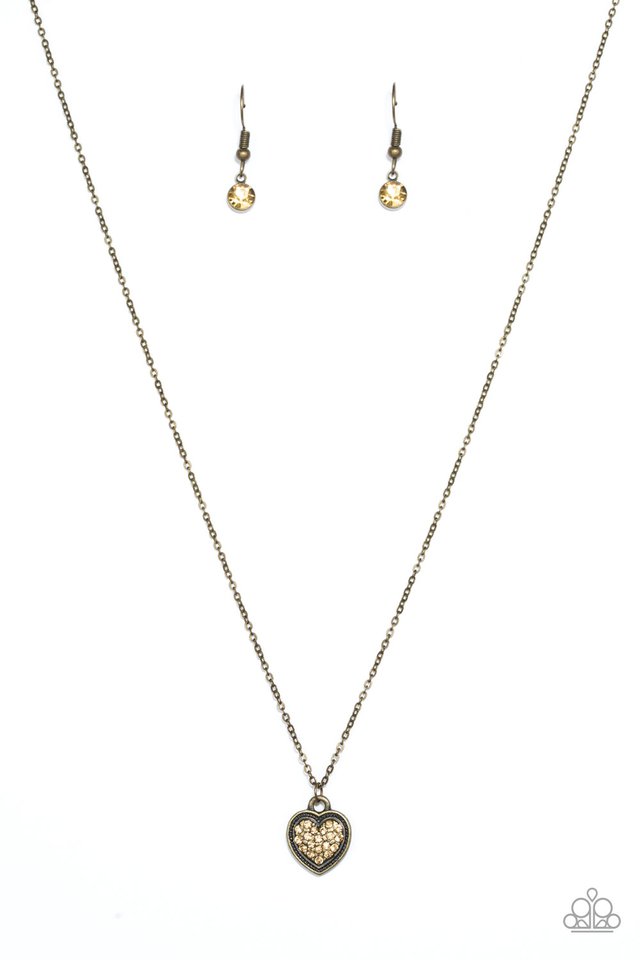 Fierce Flirt Brass Necklace