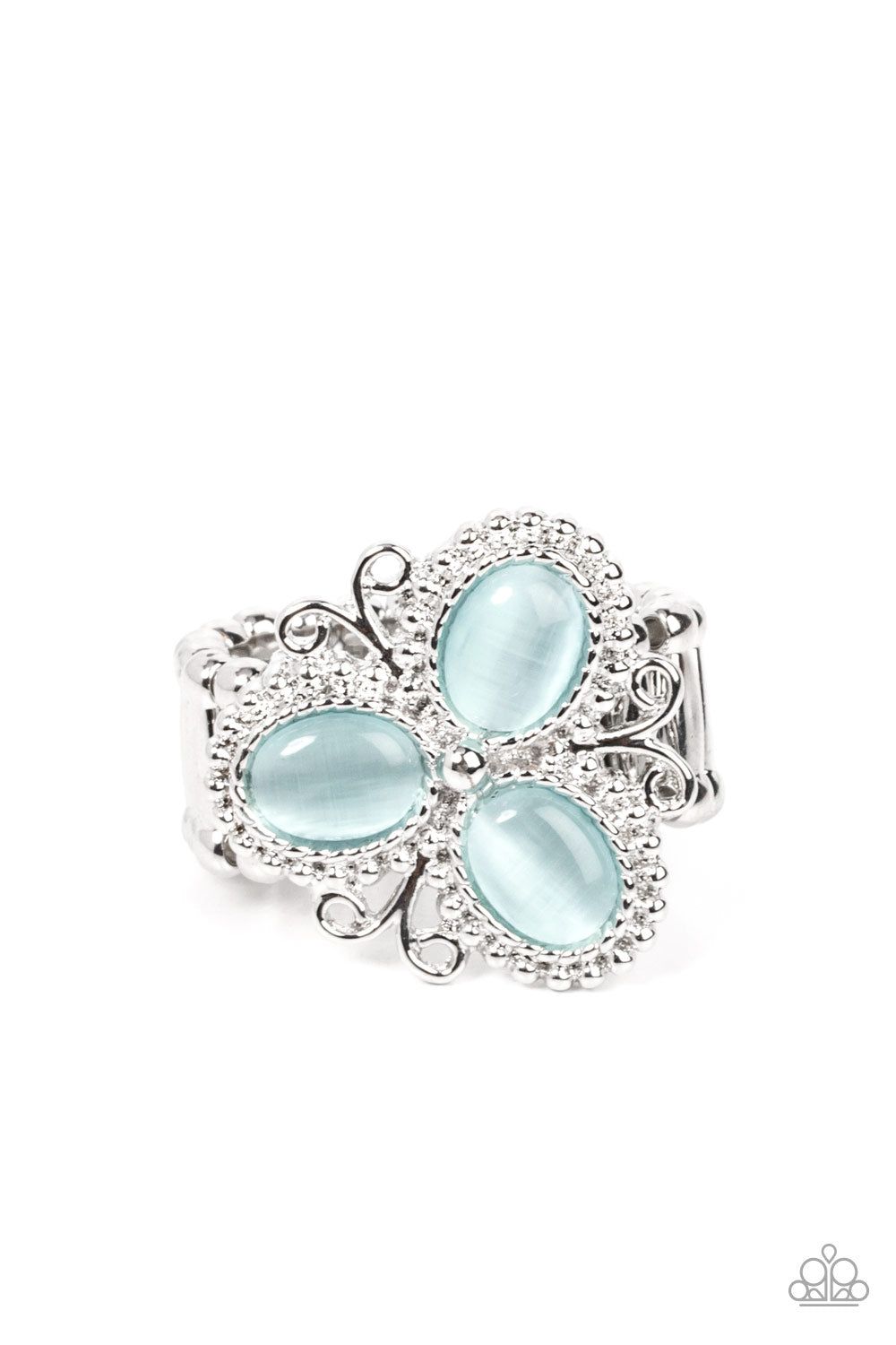 Bewitched Blossoms Blue Ring