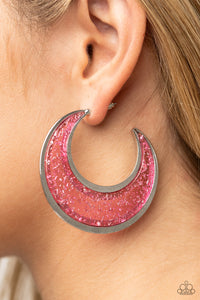 Charismatically Curvy Pink Earring