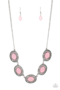 Sunshiny Shimmer Pink Necklace