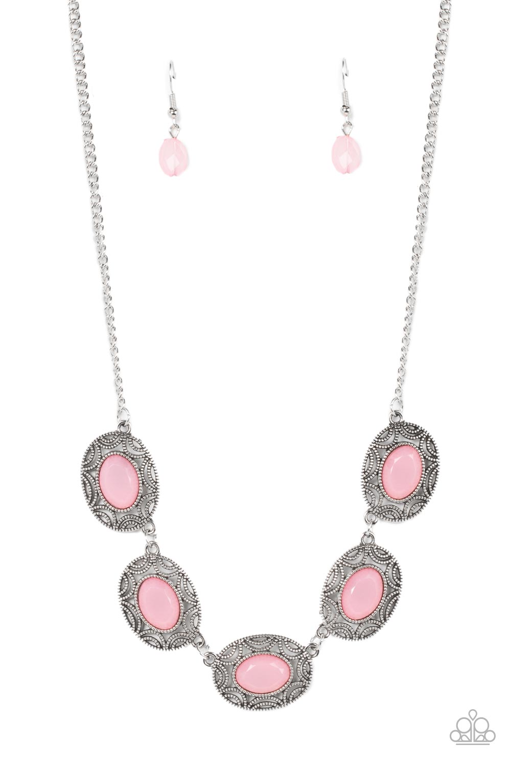 Sunshiny Shimmer Pink Necklace