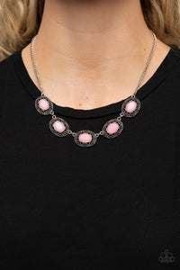 Sunshiny Shimmer Pink Necklace