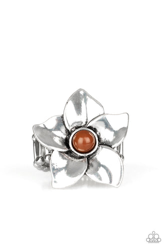 Ask For Flowers Brown Ring