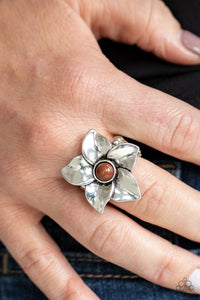Ask For Flowers Brown Ring