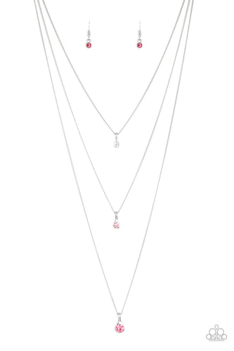 Crystal Chic Pink Necklace