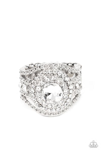 Understated Drama White Ring