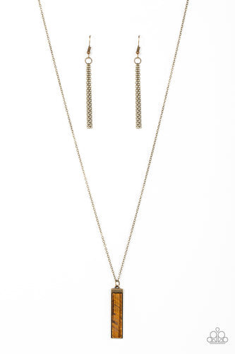 Set in GEMSTONE Brass Necklace