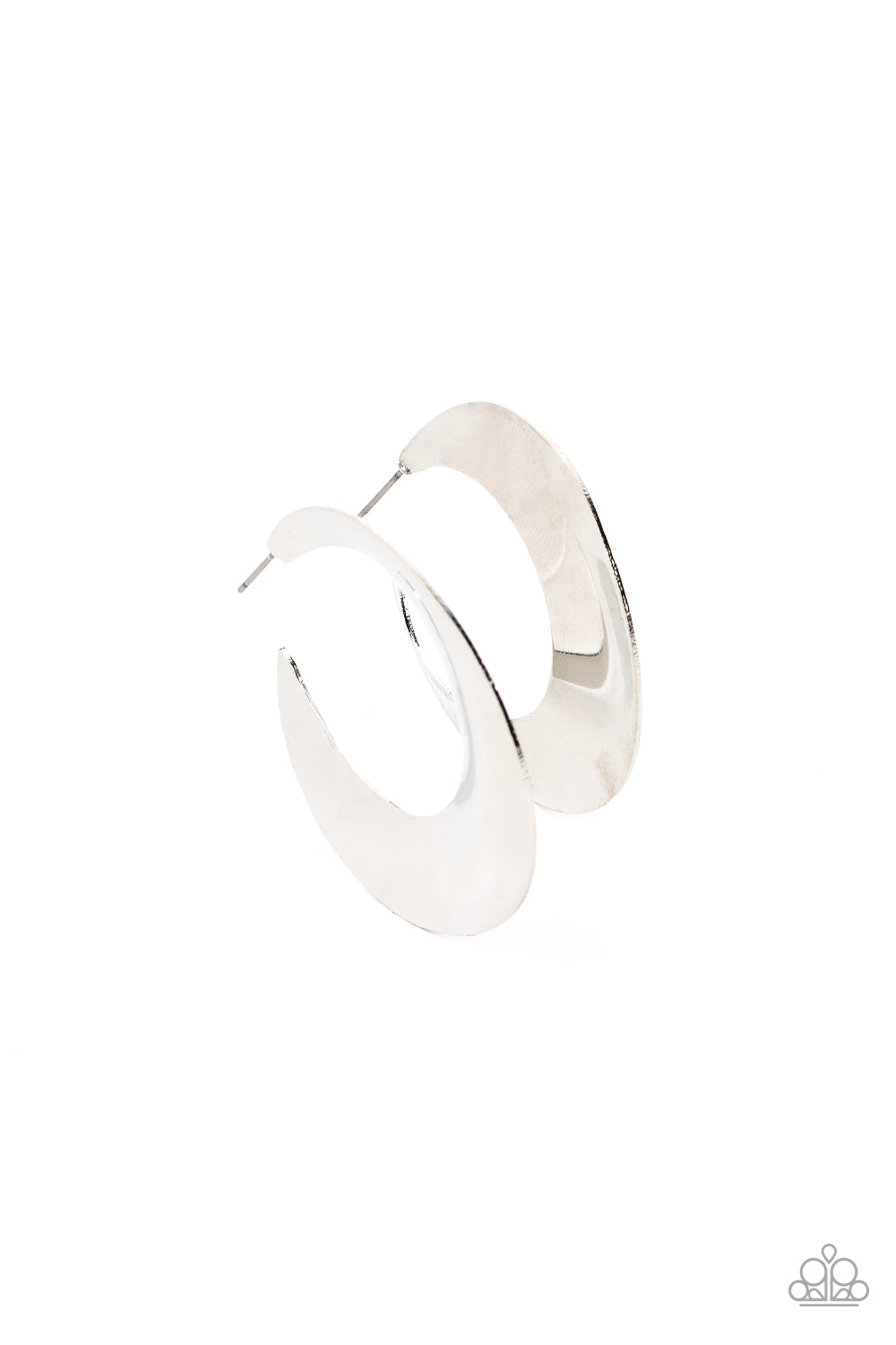 Power Curves Silver Earring