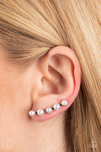 Drop-Top Attitude White Earring