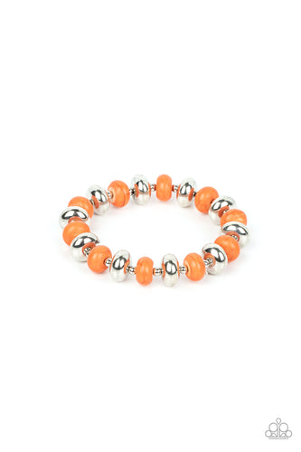 Stone Age Aesthetic Orange Bracelet