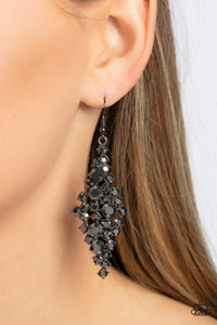 Celestial Comet Black Earring