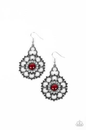 Floral Renaissance Red Earring