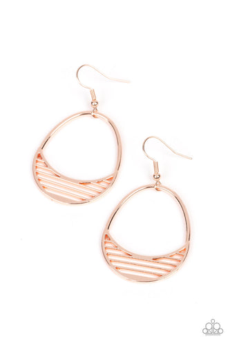 Segmented Shimmer Gold Earring