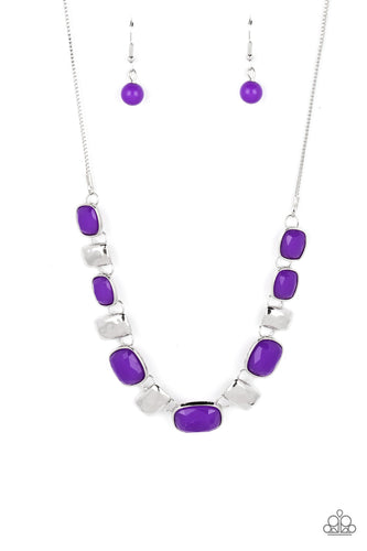 Polished Parade Purple Necklace