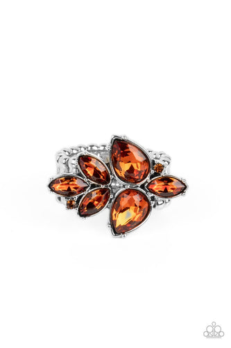 Ice-Cold Couture Brown Ring