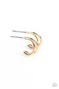 Charming Crescents Gold Earring
