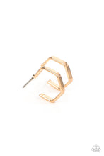 Load image into Gallery viewer, Haute Hexagons Gold Earring