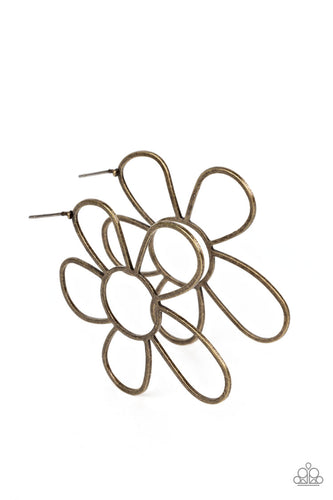 Rustic Rarity Brass Earring