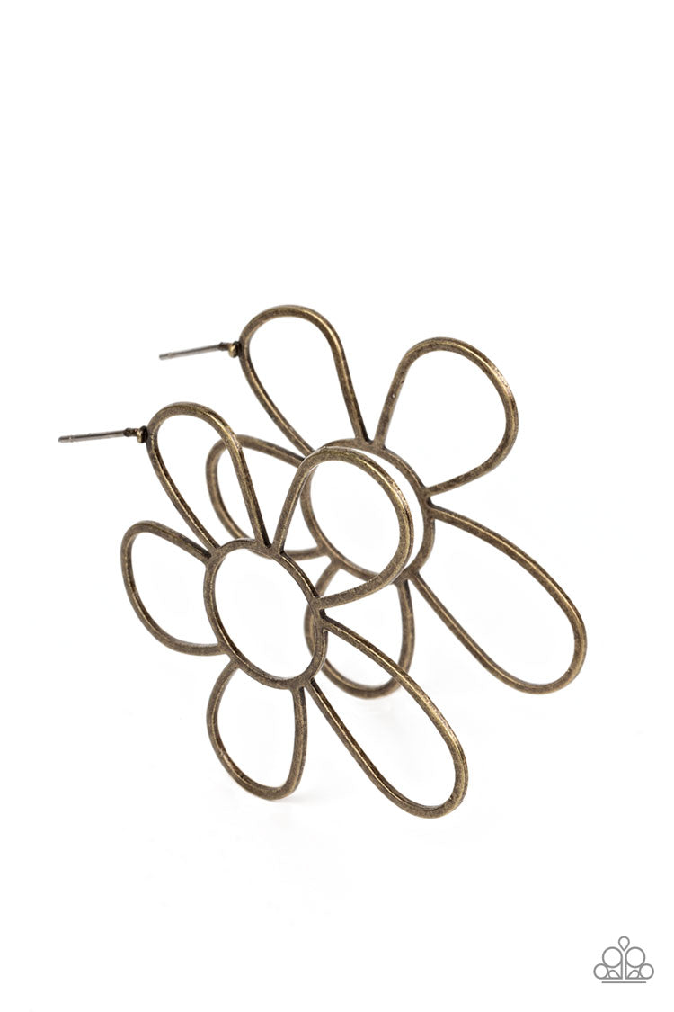 Rustic Rarity Brass Earring
