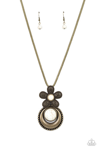 Bohemian Blossom Brass Necklace