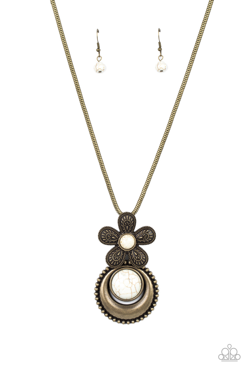 Bohemian Blossom Brass Necklace