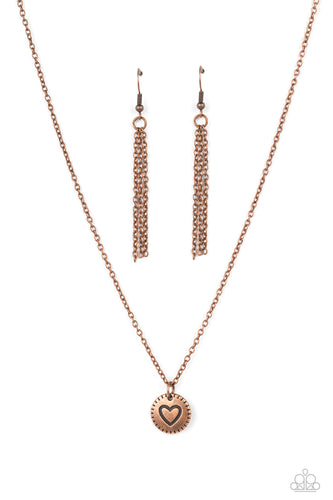 Stamped Sentiment Copper Necklace
