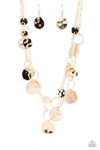 Hammered Horizons Gold Necklace
