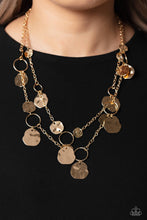 Load image into Gallery viewer, Hammered Horizons Gold Necklace