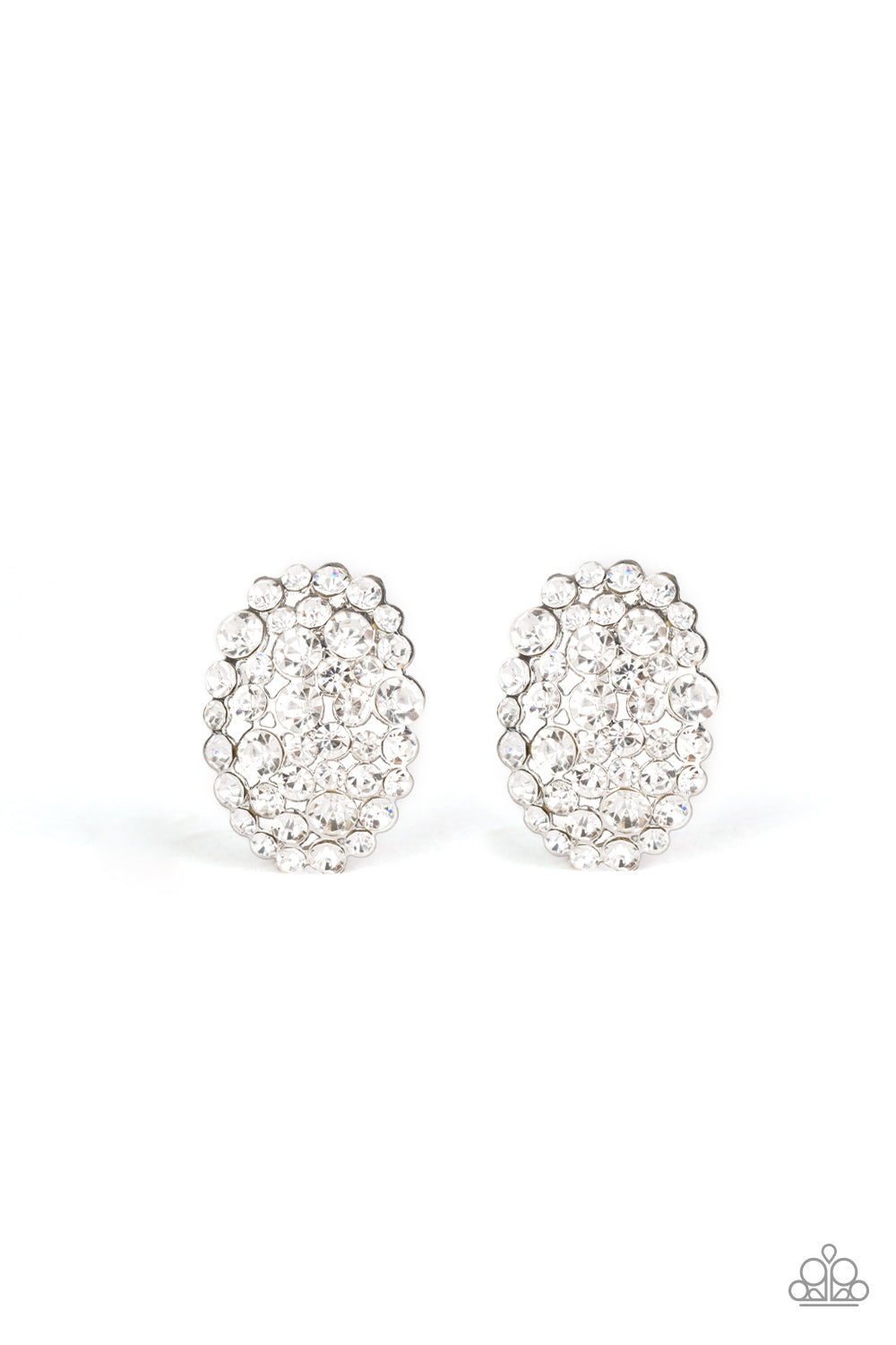 Daring Dazzle White Earring