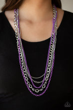 Load image into Gallery viewer, Industrial Vibrance Purple Necklace