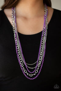 Industrial Vibrance Purple Necklace