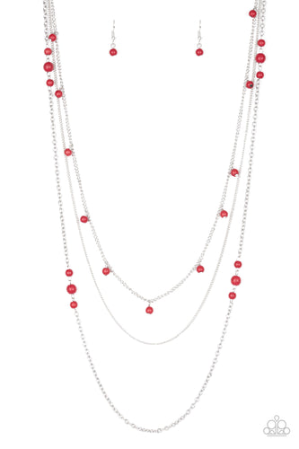 Laying The Groundwork Red Necklace