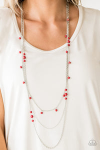 Laying The Groundwork Red Necklace