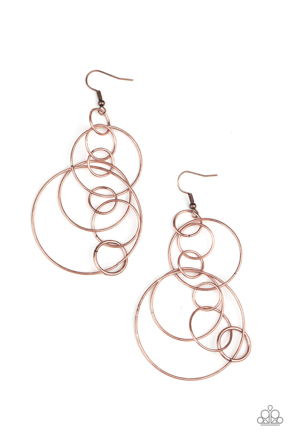 Running Circles Around You Copper Earring