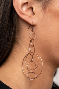 Running Circles Around You Copper Earring
