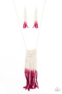 Surfin The Net Pink Necklace