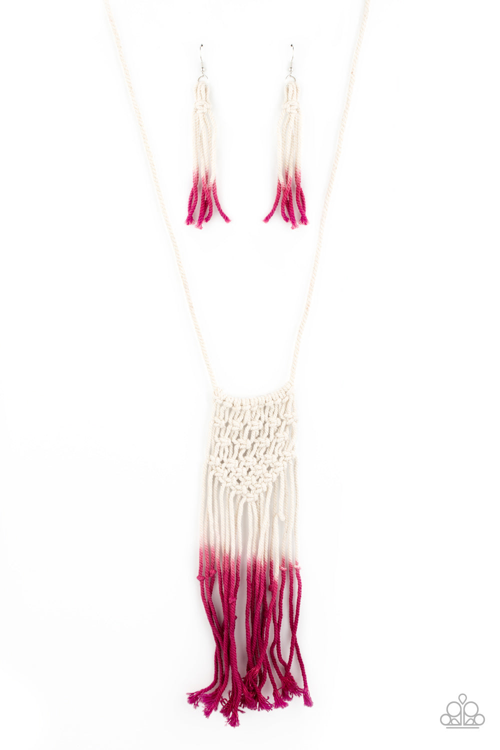 Surfin The Net Pink Necklace