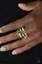 Load image into Gallery viewer, Triple The Twinkle Green Ring