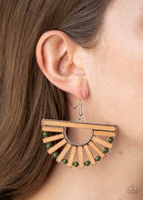 Load image into Gallery viewer, Wooden Wonderland Green Earring