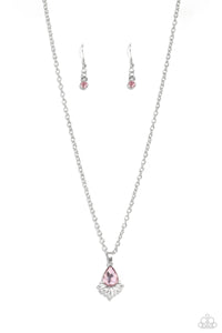 Fancy Fringe Pink Necklace